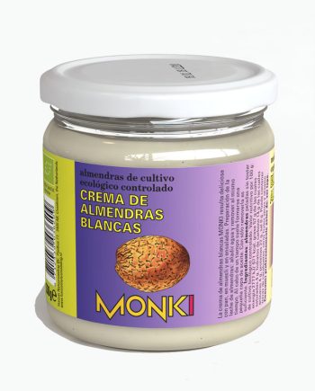 Crema de almendras blancas 330g Monki
