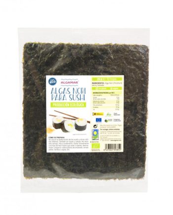 Alga nori para sushi Bio 10x25g Algamar