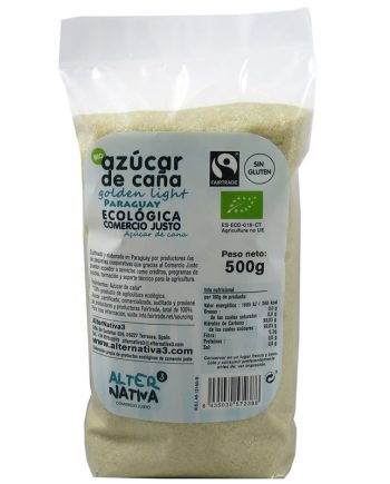 Azucar de caña golden light bio paraguay 500g Alternativa3