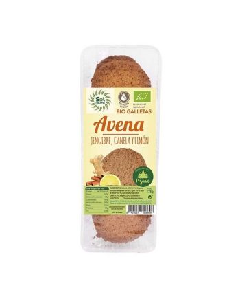 Galletas de avena jengibre canela-limon 175 g Sol Natural