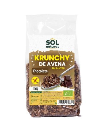Krunchy avena sin gluten chocolate bio 360g Sol Natural