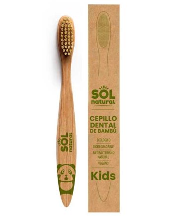 Cepillo de Bambu Infantil Sol Natural