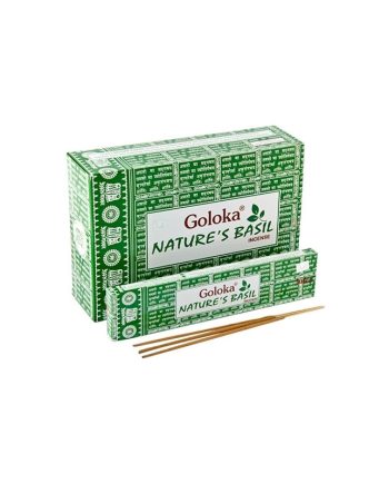 Incienso Goloka Nature's Basil 12x15g Nag Champa