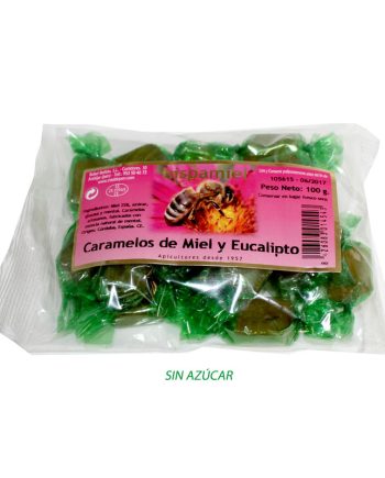Caramelos Miel y Eucalipto sin azucar 100g Hispamiel