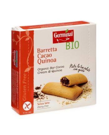 Barrita quinoa rellena de crema de cacao bio sin gluten 180g Germinal