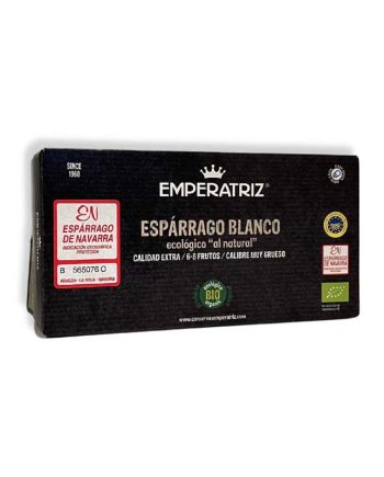 Esparragos blancos gruesos 6-8 frutos Bio lata 390g Emperatriz