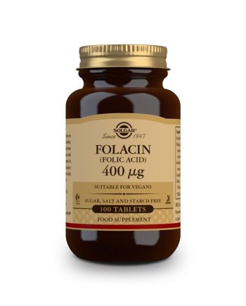 Folacin acido folico 400mcg 100 comprimidos Solgar