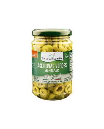 Aceitunas verdes en rodajas Bio 140g Organica Italia