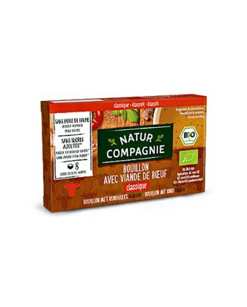 Caldo de ternera Bio 8x10g cubitos Natur Compagnie