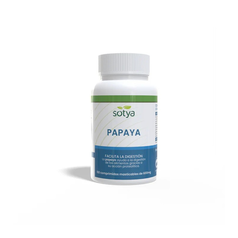 Papaya 600mg 100 comprimidos Sotya