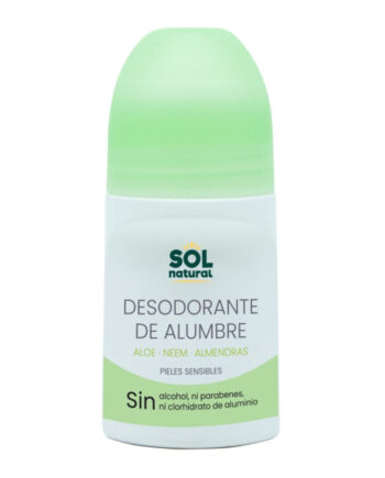 Desodorante Roll On de Alumbre aloe y neem 75 ml Sol Natural