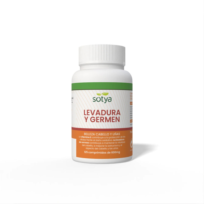 Levadura de cerveza y germen de trigo 600 mg 125 comprimidos Sotya